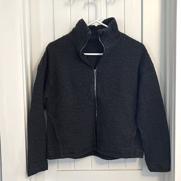 Lululemon Rippled Full Zip Jacket Black Size 2 - Picture 4 of 10